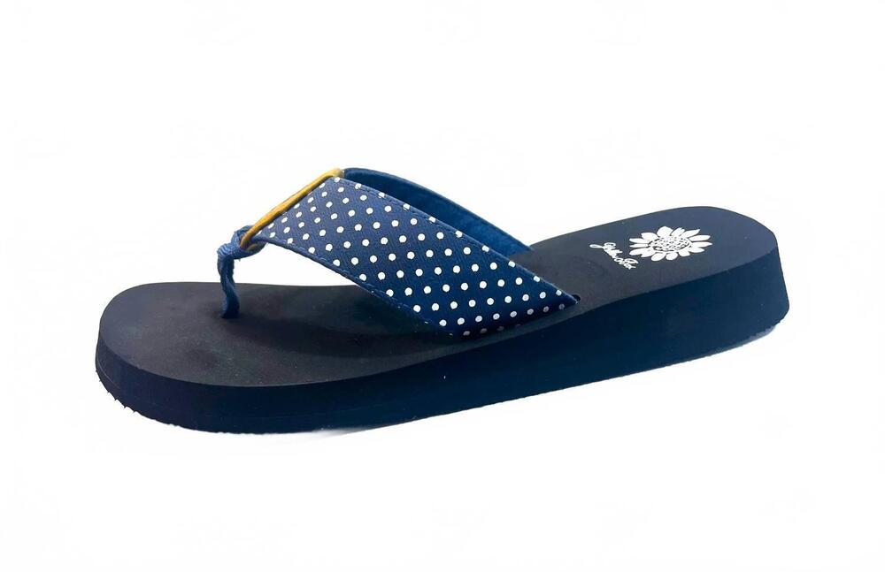 NEW YELLOWBOX unisex fairly flip flop in navy